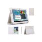 Innova® Case Cover Luxury Leather Case for Samsung Galaxy Tab 2 10.1 P5110 (White) + Screen Protector Offers (Electronics)