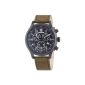 Timex - T49938D7 - Shipping - Men's Watch - Quartz Chronograph - Black Dial - Leather Strap Green (Watch)