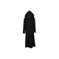 Cashmere Wool Coat Woman in mixture with Hood Lined with Faux Fur Coat Warm Long Mode and Nine (Clothing)