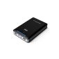 RAVPower 16000mAh External Battery Charger Dual USB Port (5V / 2.1A & 5V / 2.4A) with integrated flashlight with the iSmart Technology for iPhone 6, 6 more, 5S, 5C, 5, 4S, 4, iPad Air, iPad Air 2, iPad Mini 2, iPad 3 Mini, iPad 4, 3, 2, iPad Mini, iPod;  Samsung Galaxy S5, S4, S3, S4 mini, mini S3, Note 4, Note 3, Note 2;  Samsung Galaxy Note 10.1, Note 8, Tab 2;  Google Nexus 4, Nexus 6 Nexus 7, Nexus 9, Nexus 10;  HTC One Max, HTC M8, EVO, Thunderbolt, Incredible, Droid DNA;  Motorola ATRIX;  LG Optimus;  WIKO (Cable for iPhone / iPad not included) - Black (RP-PB19) (Electronics)