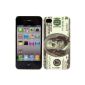 kwmobile® DOLLAR Hard Case for Apple iPhone 4 / 4S - including Clean Pad (Wireless Phone Accessory)