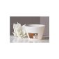 Fragrance lamp aroma burner Shape ceramic white · Height 10 cm · Ø 15 cm