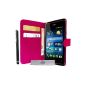 Case Cover Luxury Wallet Fuchsia Acer Liquid Z200 and 3 + PEN FILM OFFERED !!  (Electronic devices)