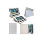 White Luxe Case Cover for Samsung Galaxy Tab 2 10.1 P5110 Stylus + Free