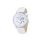 Haas & Cie Men's Watch Vitesse stainless steel / white Chronograph quartz MFH211ZWB-W (clock)