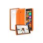 Orzly® - NOKIA LUMIA 930 - Fusion Hard Cover Gel Case / Cover (AKA: Fusion Gel Hard Case / Cover / Skin) NOKIA LUMIA 930 ORANGE SmartPhone / Cell Phone - Suitable for ALL models (incl: Original Model 3G / Dual SIM Version / etc.) (Wireless Phone Accessory)
