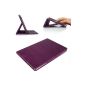 boriyuan Samsung Galaxy Tab 10.5 S T800 T805 Leather Case Smart Case Cover made of genuine leather with stand function, magnetic closure in Book Style, Tab S T800 screen protector and stylus included, Color: Purple (Electronics)