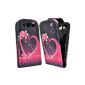 Master Accessory Leather Case for Samsung Galaxy S3 i9300 Purple Heart Flower (Accessory)