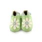 Snuggle Feet - Soft Leather Baby Shoes - Green Sewn with Daisy (Baby Care)
