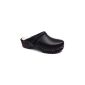 AM-100 mules Toffeln clogs wood and black leather (clothing)