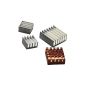 COM FOUR® Set of 4 passive aluminum heatsink in different sizes + 1 Heatsink for Raspberry Pi Model A + B - to stick (Electronics)