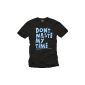 Cool Fun T-shirt slogan for men don t waste my time black S-XXXL (Textiles)