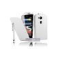 Luxury Case Cover White for Acer Liquid Z4 Duo + PEN and 3 FILMS AVAILABLE !!!  (Electronic devices)