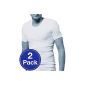 Schiesser 2 piece (double) Men's 1/2 sleeve undershirt Doppelripp - White (Textiles)
