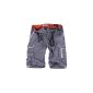 Shorts Sublevel Authentic Style Pant Dark Grey Cargo Capri belt Vintage W29-W38 (Textiles)