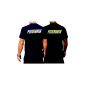 T-shirt FIREFIGHTERS in navy with fluorescent-phosphorescent lettering on both sides with a long 