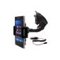 mobilefox® 360 car holder mobile phone holder car holder incl. Car charger Car Holder Holder for smartphone Sony Xperia Z3 / Z3 Compact / Z2 / Z1 / Z1 Compact / Z / M2 / M / E1 / E / Style / V / L / Ultra / T / S / SP / U / J (Electronics)