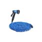 oneConcept Water Wizard - flexible sprinkler hose 22.5m with automatic winding and gun 8 jets (quick connector, faucet adapter included) - Blue (Kitchen)