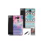 aztec and retro shell Case for sony xperia sp (pack of 2) and screen protector and black pen (Electronics)
