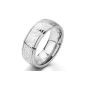 MunkiMix 7mm Stainless Steel Ring Ring Ring Silver Engraved Florence Design Charming Stylish Stylish Size 5 ~ 62 Male 15 (Jewelry)
