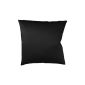 Fleuresse pillowcase Colours 9100-941, 80x80cm, Mako satin, color black, 100% cotton, with zipper (household goods)