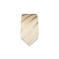 VB Tie - gold beige, gray - striped (Textiles)