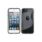 TRIXES black silicone gel TPU Case with S Curve for iPod Touch 5 (Electronics)