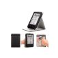 Mulbess - PocketBook Touch Lux 623/622 Touch / Touch Lux 2 626/624 Basic Touch eReader eBook Cover Stand Leather Case Cover Carrying Case with Holder Color Black (Electronics)
