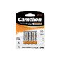 Camelion - 4 rechargeable batteries (rechargeable) AAA / LR3 NiMH 1100mAh (Accessory)