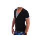 Carisma 2in1 T-Shirt V-Neck (V neck) deep - Black T202 (Clothing)