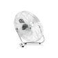 Arendo 50cm Wind machine / fan in chrome (retro style) | Stand Fan 50cm | Power 120W | high air flow | very quiet operation | cool air fan / Floor Fan