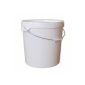 20 liter buckets with lids, white