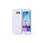(Available now!) Tinxi® Silicone Protective Case for Samsung Galaxy S6 shell TPU Silicone back shell protective sleeve Silicone Case Cover Case transparent frosted milky white (Electronics)
