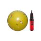 Imnotec children gymnastics and play ball with 8 exercise motives and anti-burst high standard, yellow (equipment)