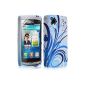 Cover shell Case for Samsung Wave 2 gel S8530 + patterned protective film (Electronics)