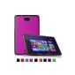 Infiland Dell Venue 8 Pro (Windows 8.1) Protector Case - Ultra Slim Super Easy Stand Leather Smart Cover Shell Cover Case Case for the Dell Venue 8 Pro 20.32 cm (8 inch) Tablet PC (Purple) (Electronics)