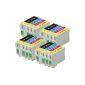 4x Set XL Compatible printer ink cartridges - Black / Cyan / Magenta / Yellow replaces T1306 (16 inks) for use in Epson Stylus Office B42WD, BX320FW, BX525WD, BX535WD, BX535WD, BX630FW, BX635FWD, BX925FWD, BX935FWD, SX525WD, SX535WD, SX620FW & WorkForce WF-3010DW, WF 3520DWF, WF 3530DTWF, WF 3540DTWF, Pro WF-7015, WF-7515, WF-7525 (Includes: T1301, T1302, T1303, T1304)