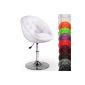Lounge chair - White - 360 ° swivel seat - Adjustable height: 80-94 cm - VARIOUS COLORS