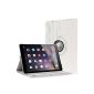 Bingsale 360 ​​Leather Case for iPad mini 3 with flap / stand positioning support and wakes (mini iPad 3 white)