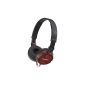 Sony MDRZX300R DJ strap headphone bordeaux / red (Electronics)