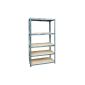 Storage rack galvanized loadable up to 875 kg - Dimensions: 180 x 90 x 40 cm