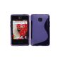 Silicone Case for LG Optimus L3 II - S-style purple - cover PhoneNatic ​​Cover + Protector (Electronics)