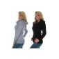 Jacket Ladies Hooded jacket with hood in 4 colors 36 S - XXL 44 (textiles)