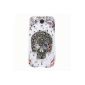 Rhinestone Bling Skull Case Skin Cover for Samsung Galaxy S4 i9500 + United ElecTek Purple Velvet Pouch (Electronics)