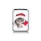 Luxburg® Design Case Cover Sleeve Case for ebook reader and tablet PC to 7 inches, Theme: Christmas Kitten