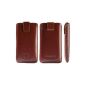 Original Favory ® Case Bag for / BlackBerry Passport / Leather Case Mobile Phone Case Leather Case Cover Case Cover * lug with retreat function * In Brown (Electronics)