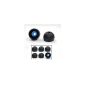 EarphonesPlus Set of 3 pairs of tips shape memory for in-ear headphones compatible with most Sony MDR headphones, Creative, Philips and Sennheiser pair of free test headphones Black / Blue Size L (Electronics)