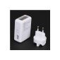 4 USB ports on the adapter wall charger Cell Phones - EU Plug (Electronics)