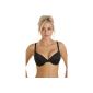 Padded bra invisible - crossed straps - women - black (Clothing)