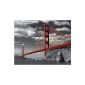 City Lights - San Francisco - Golden Gate Bridge size 24x19 cm - EPDM rubber, firm, elastic, abrasion-resistant, PVC-free